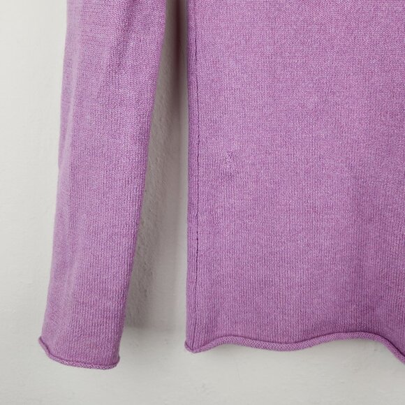 J. Crew 100% Cashmere Heather Lilac Lightweight Soft Crewneck Sweater XS *read* - Picture 9 of 10